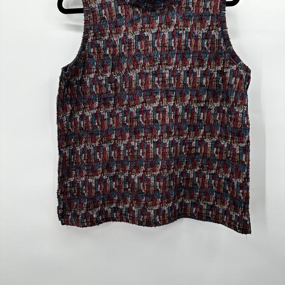 Akemi Kin Top Shirt Womens Large Petra Mock Neck Knit Tank Preppy Capsule - Picture 2 of 11